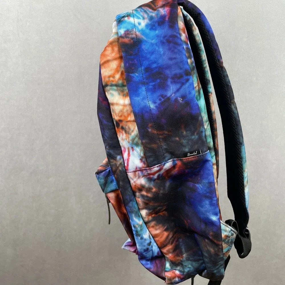 Herschel Supply Backpack Tie Dye Blue Travel Laptop Bag Retro Hippie Festival